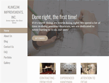 Tablet Screenshot of klimczakimprovements.com